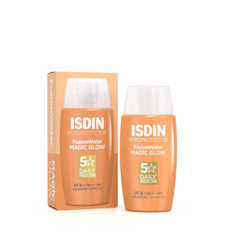 کرم ضد آفتاب ایزدین فوتوپروتکتور فیوژن واتر مجیک گلو SPF30 حجم 50 میل | Isdin Fotoprotector Fusion Water Magic Glow
