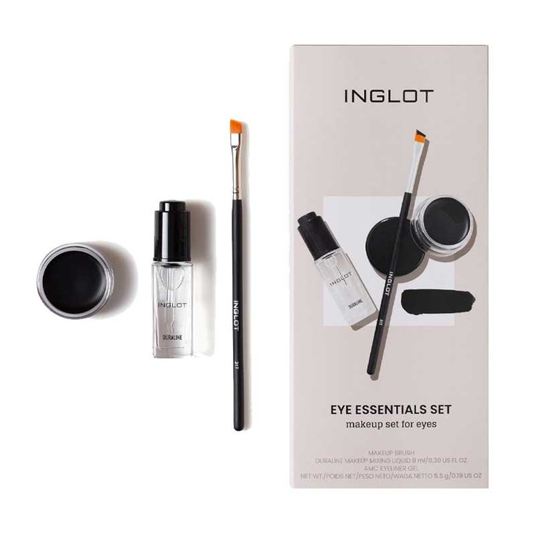 کیت براش و خط چشم ژله ای و قطره دورالاین اینگلوت Inglot مدل Eye Essentials Set