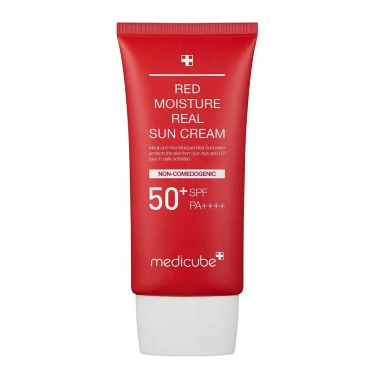 کرم ضد آفتاب مرطوب کننده مدی کیوب مدل RED MOISTURE حاوی +SPF50