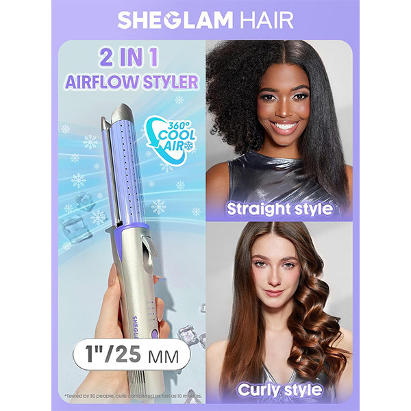 دستگاه استایلر کول ایر فلو شیگلم Sheglam Cool Lock Airflow Styler سایز ۲۵mm