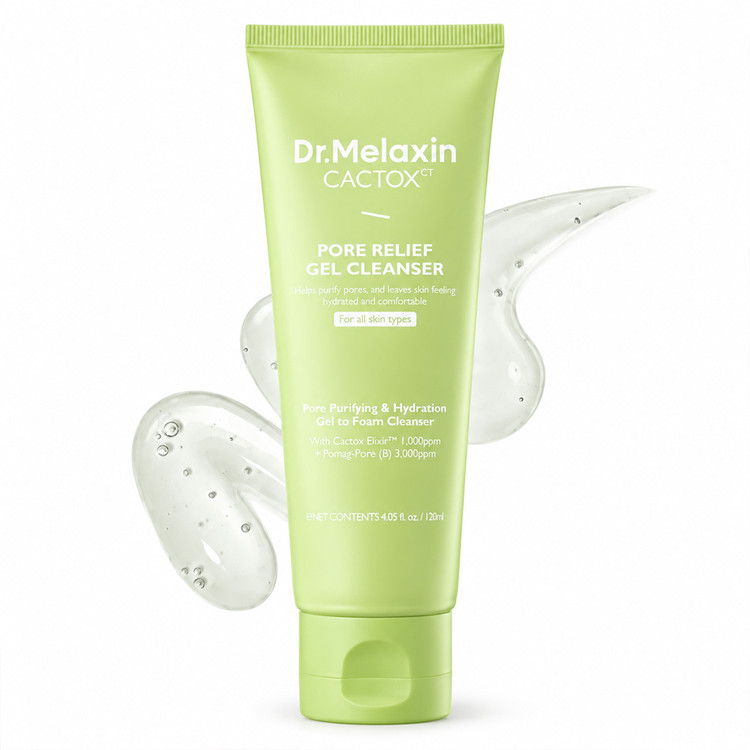 ژل شستشوی منافذ کاکتوکس دکتر ملاکسین Cactox Pore Relief Gel Cleanser مناسب انواع پوست حجم120میلی لیتر